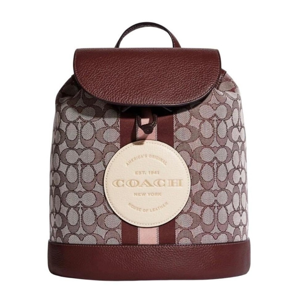 Coach Demspsey  Drawstring  Backpack Burgundy
